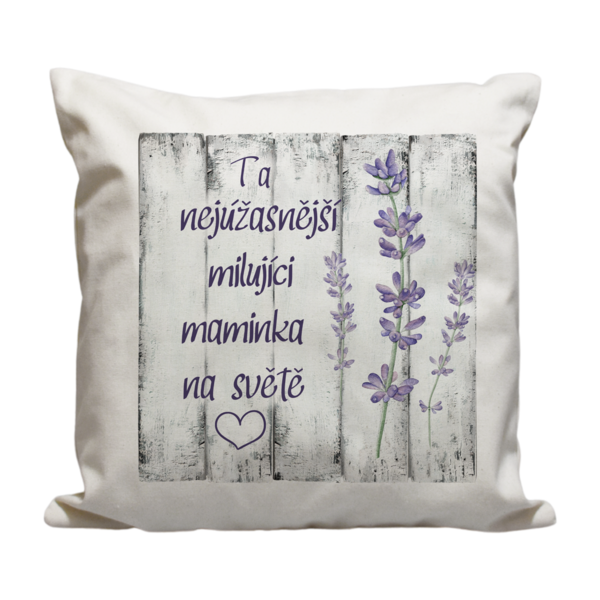 Polštář nejúžastnější maminka levendule - polstar-nejuzasnejsi-maminka-levandule