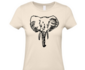 Slon jako motiv na dámském tričku